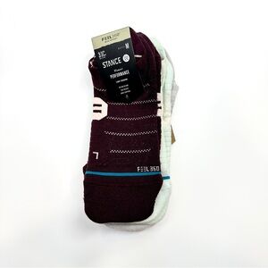 Stance Performance Socks - Burgundy, White, and Teal